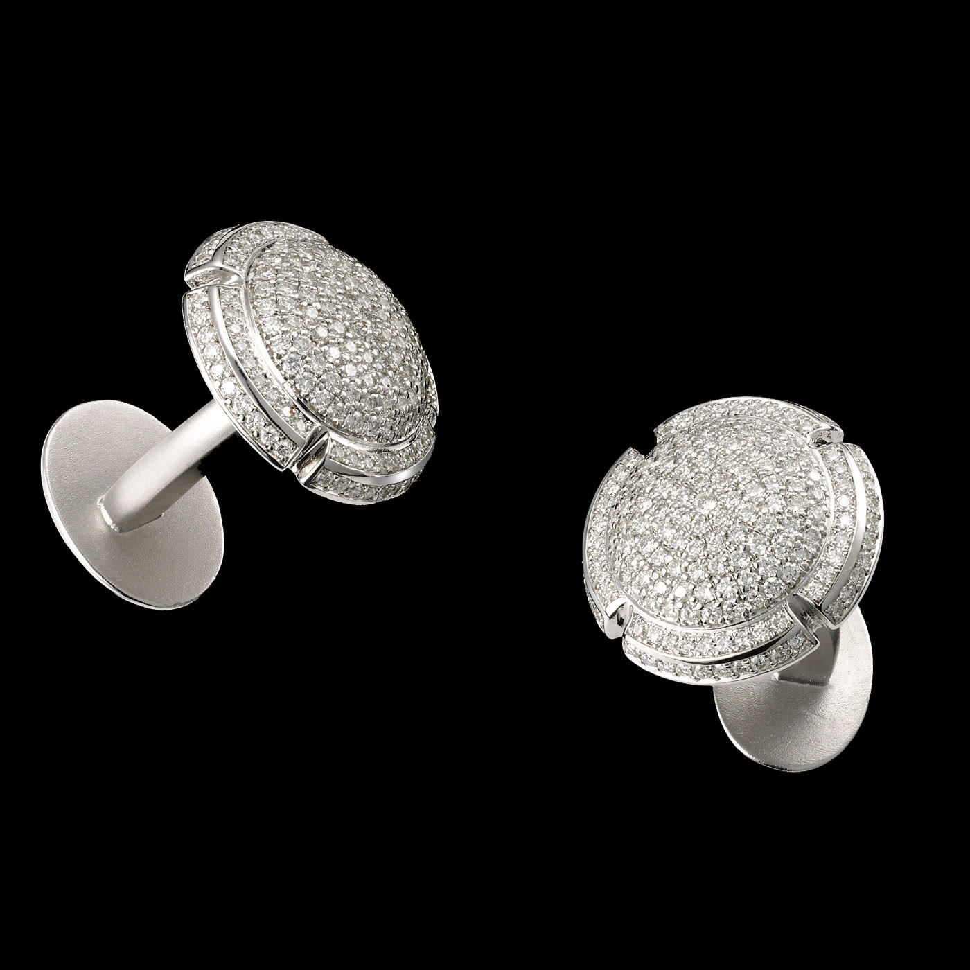 Boutons de manchettes, or et diamants