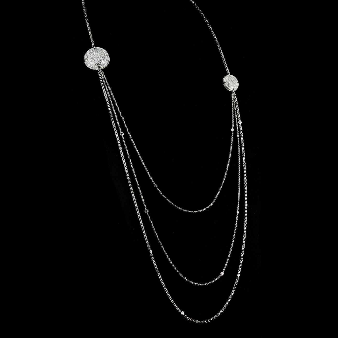 Sautoir Sensuel, or et diamants