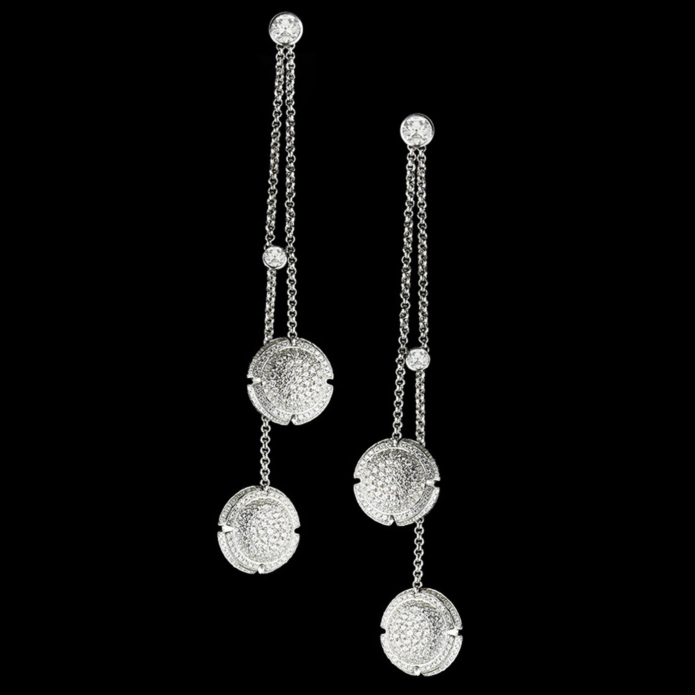 Boucles d'oreilles Elegance, or et diamants
