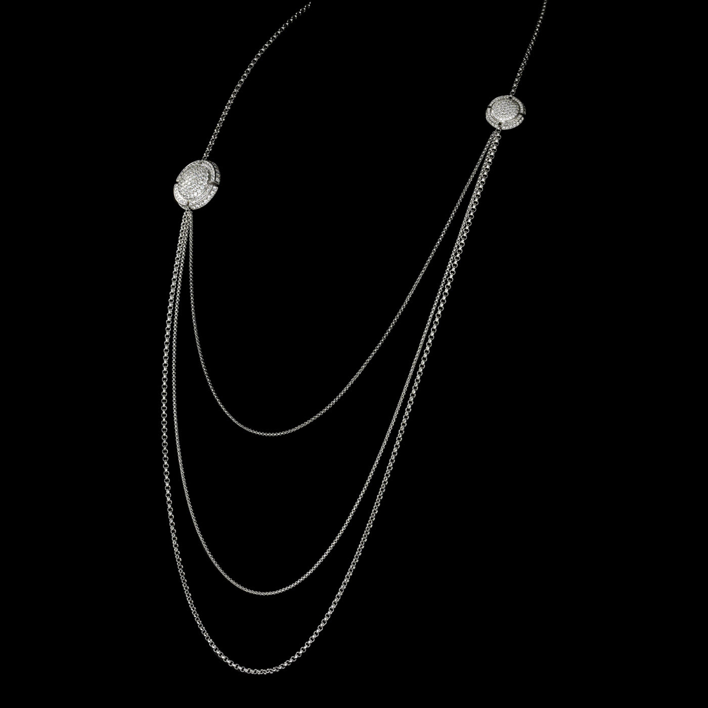 Sautoir Romantique, or et diamants